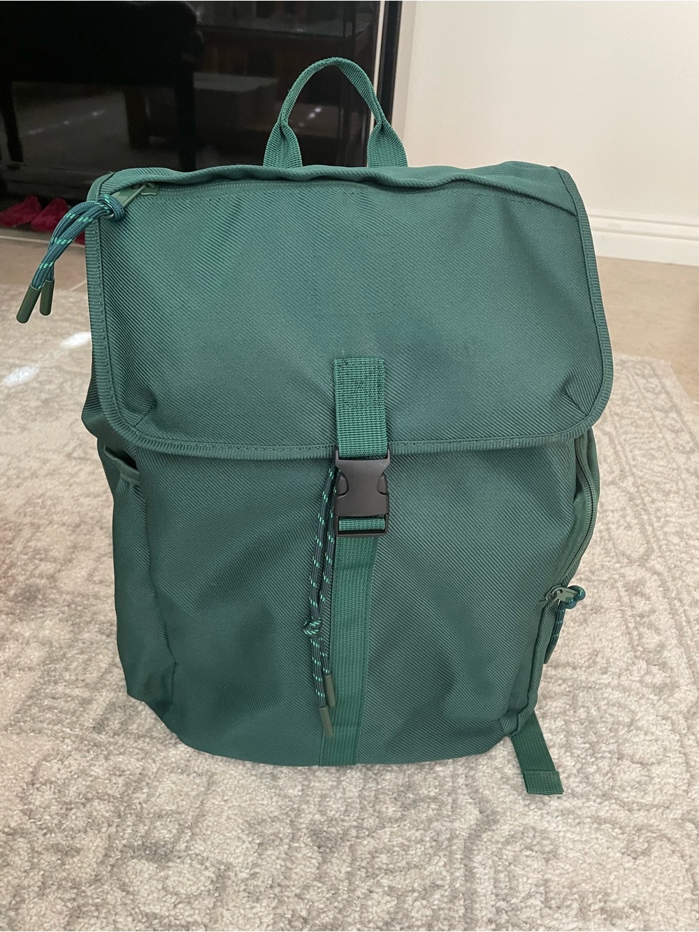 Green everyday use and travel backpack